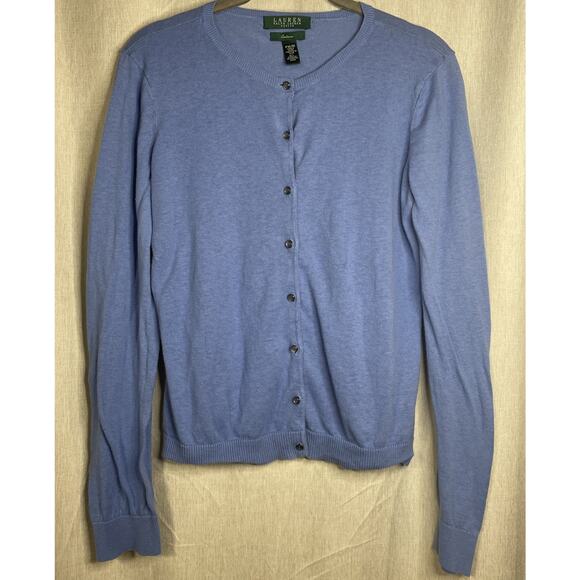 Lauren Ralph Lauren Sweaters - Lauren Ralph Lauren Womens Long Sleeve Button-Up Linen/Cotton Cardigan Medium